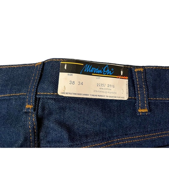 Vintage Levi's Movin On Jeans Mens Size 38x34 Blue Dark Wash NWT Deadstock - Picture 3 of 8